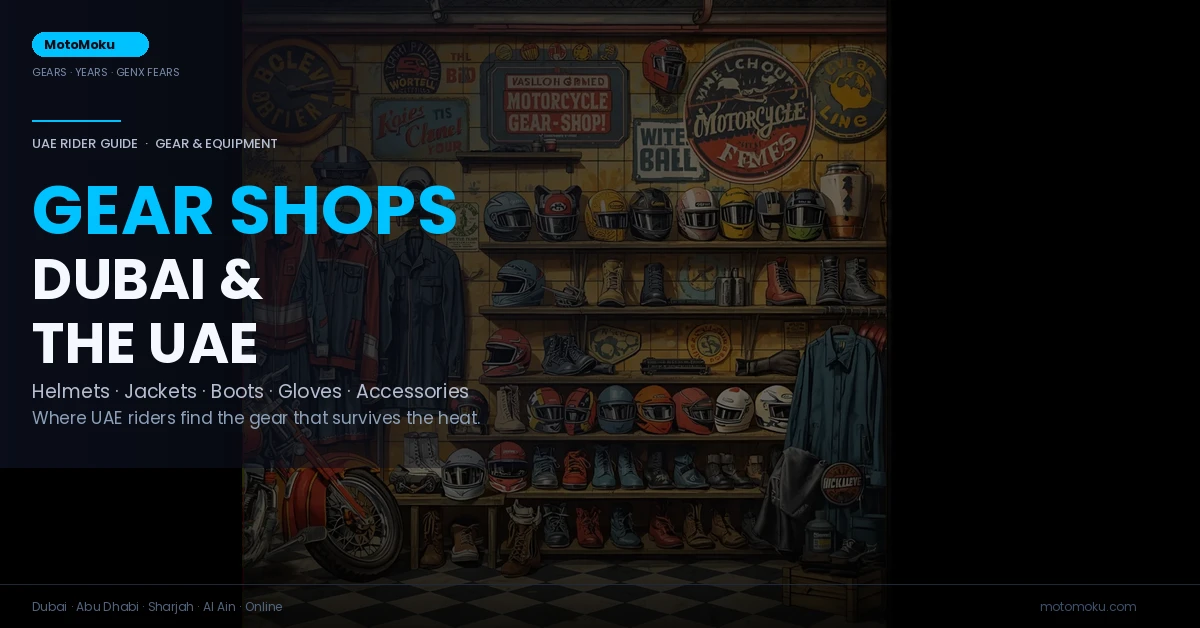 Motorcycle Gear Shops in Dubai and UAE — helmets, jackets, boots, gloves and accessories